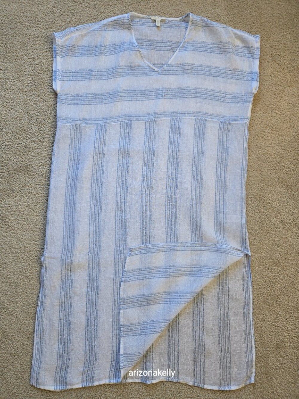 NWOT Eileen Fisher Organic Linen Dress Caftan Coverup Oversized